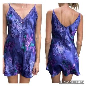 Vintage California Dynasty Romantic floral slip dress Women’s Size Small…